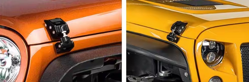 კაპოტის WRANGLER 2007-2017 დამჭერი შავი (კომპლექტი) (RUGGED RIDGE)